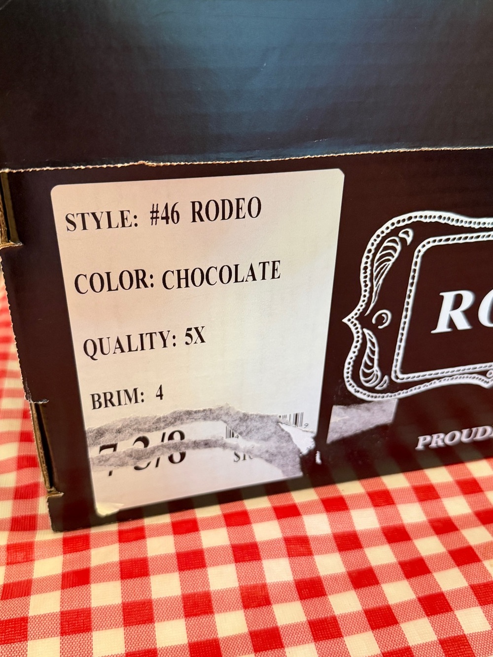 Rodeo King 5X Beaver Felt Cowboy Hat Chocolate 7 3/8 Style #46 Rodeo USA NEW BOX - Picture 10 of 12